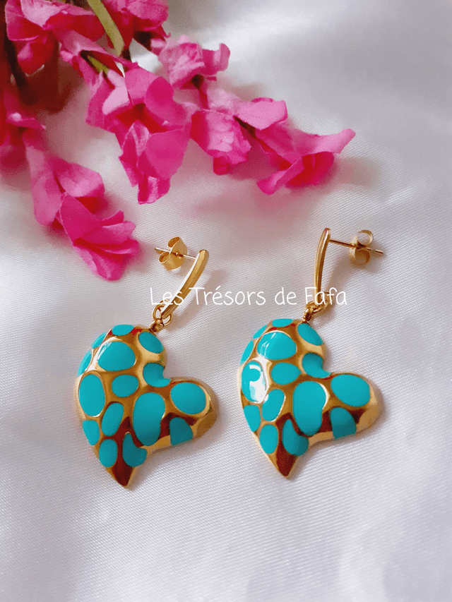 Boucles d&#039;oreilles cœur MYLÈNE