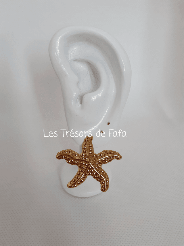 Boucles d&#039;oreilles étoile de mer 