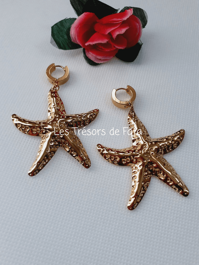 Boucles d&#039;oreilles étoile de mer