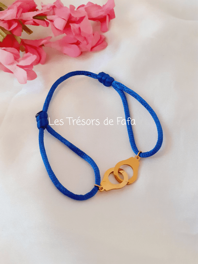 Bracelet menotte cordon bleu